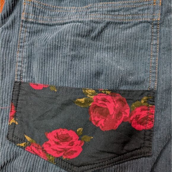 Urban Outfitters wide leg 💯  cotton corduroy overalls size L dungarees b - Picture 6 of 16